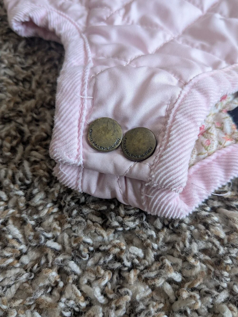 Ralph Lauren Baby Girl's Quilted Dress Size 9 Months Pink